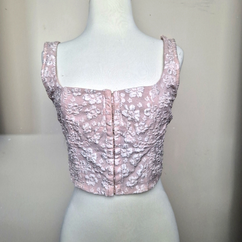 Wild Flade Pink Corset Crop Top. Size M
